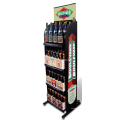 Free Standing 2 Casters Black Coated Metall Supermarkt Werbung New Beer Rack Display Regal